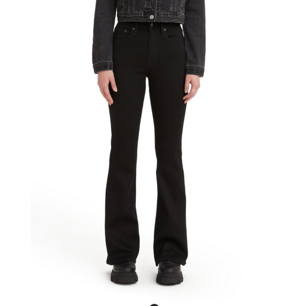Levi's Women's 726 High Waist Black Flare Jeans‎ Size 32